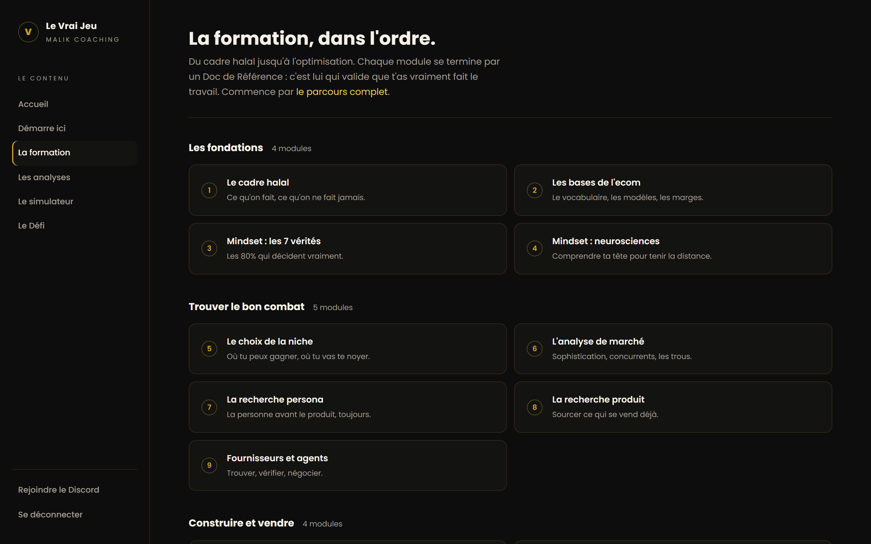 La formation